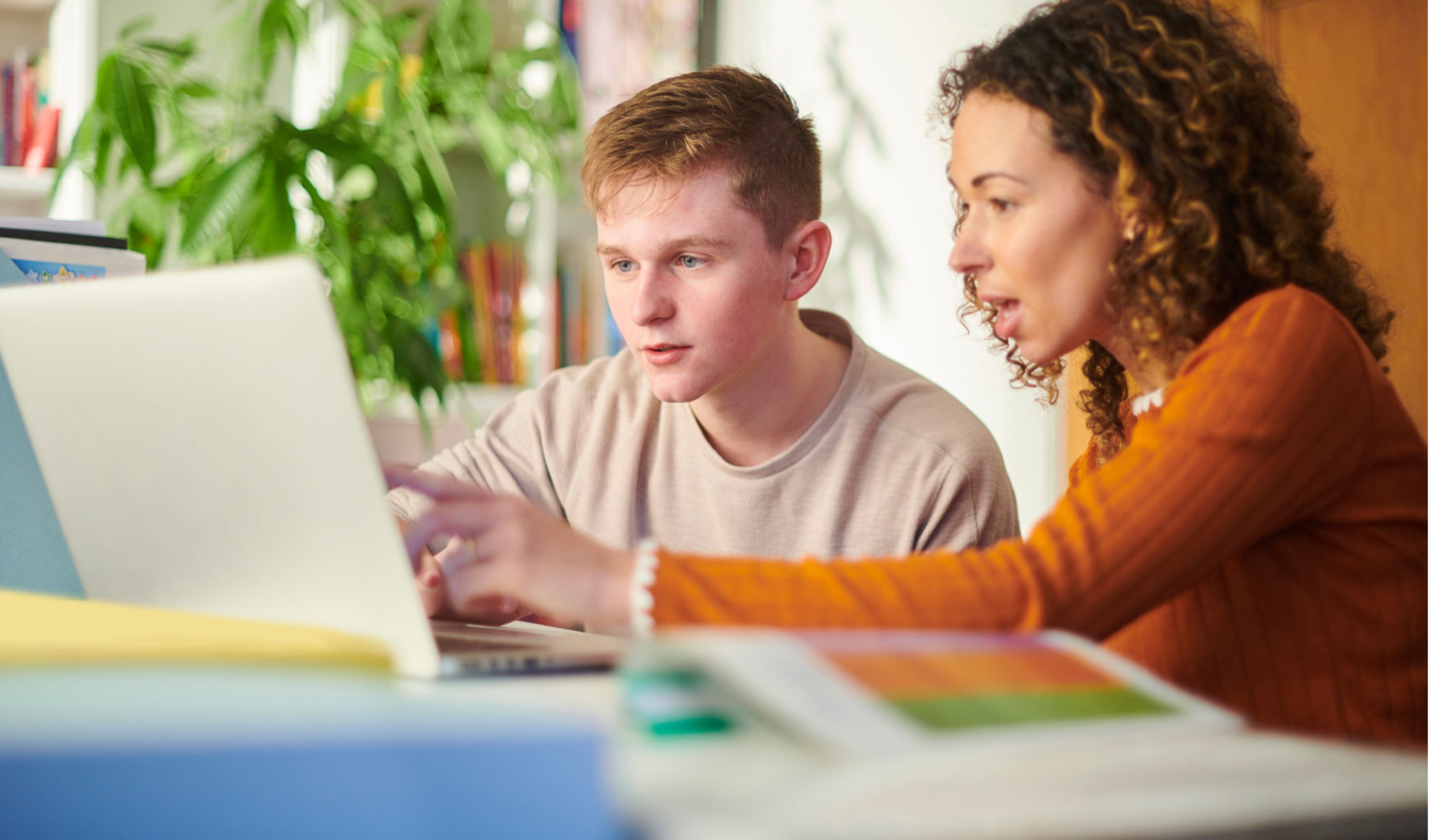 university student with tutor