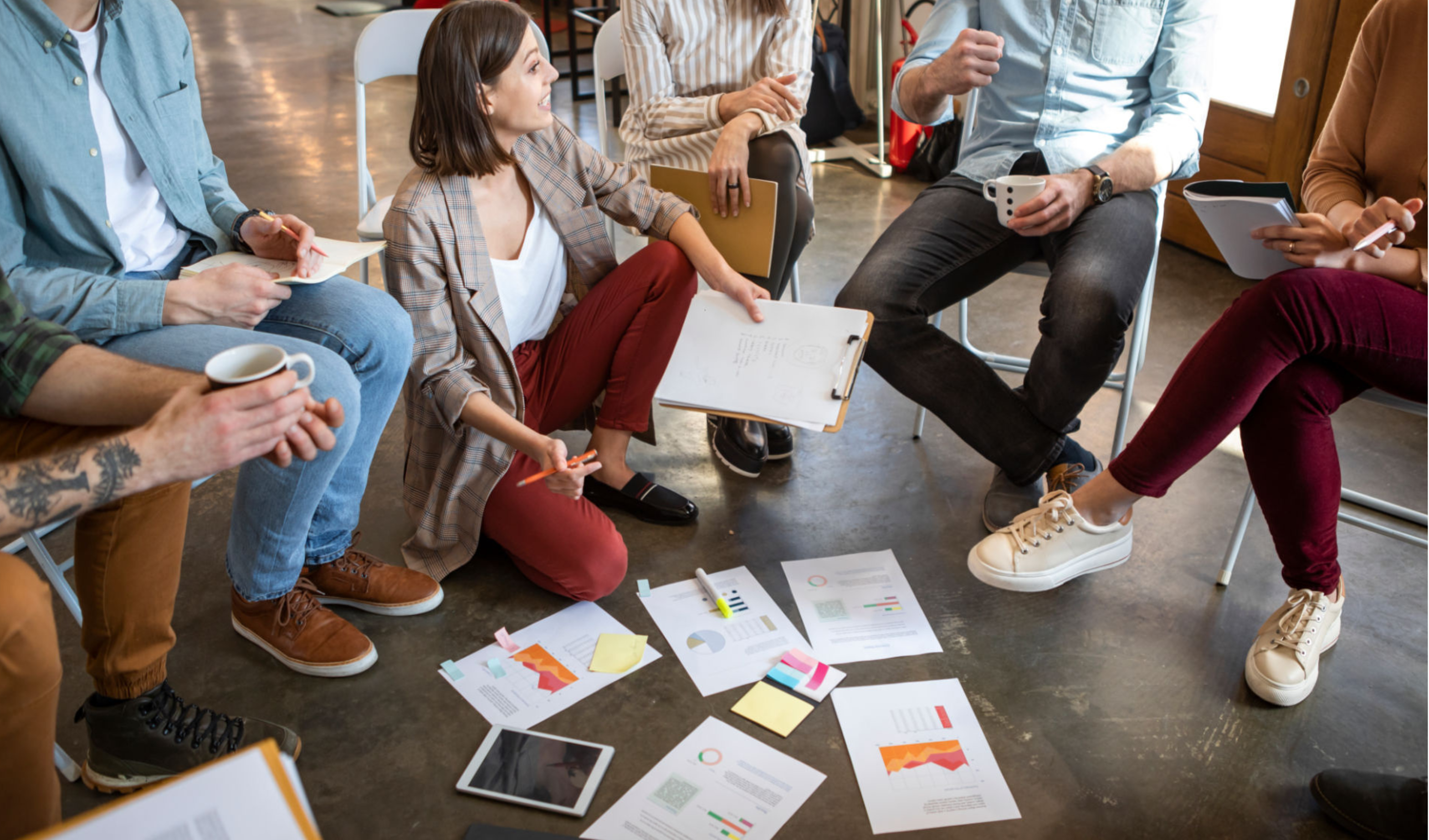 Group of children Having a Brainstorming session during class